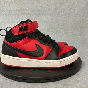 Nike Court Borough Mid 2 CD7782-602 Red Basketball Shoes GS Size 4 1/2